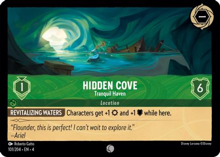 Hidden Cove - Tranquil Haven (101/204) - Ursulas Return Cold Foil - Premium Lorcana Single from Ursula's Return - Just $0.28! Shop now at Game Crave Tournament Store