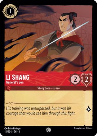 Li Shang - General's Son (111/204) - Ursulas Return - Premium Lorcana Single from Ursula's Return - Just $0.25! Shop now at Game Crave Tournament Store