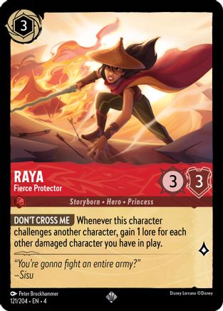 Raya - Fierce Protector (121/204) - Ursulas Return - Premium Lorcana Single from Ursula's Return - Just $0.25! Shop now at Game Crave Tournament Store