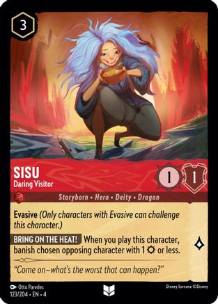 Sisu - Daring Visitor (123/204) - Ursulas Return Cold Foil - Premium Lorcana Single from Ursula's Return - Just $1.89! Shop now at Game Crave Tournament Store