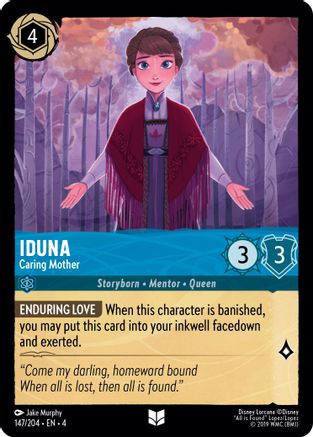 Iduna - Caring Mother (147/204) - Ursulas Return Cold Foil - Premium Lorcana Single from Ursula's Return - Just $0.25! Shop now at Game Crave Tournament Store