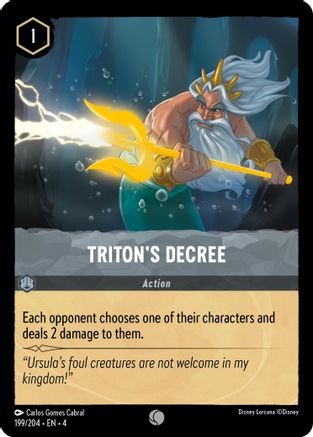Triton's Decree (199/204) - Ursulas Return - Premium Lorcana Single from Ursula's Return - Just $0.25! Shop now at Game Crave Tournament Store