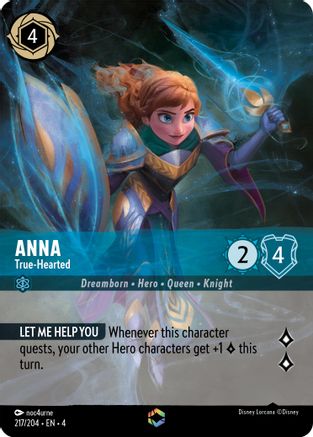 Anna - True-Hearted (Enchanted) (217/204) - Ursulas Return Holofoil - Premium Lorcana Single from Ursula's Return - Just $36.27! Shop now at Game Crave Tournament Store