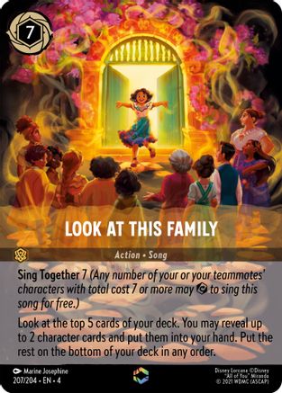 Look at This Family (Enchanted) (207/204) - Ursulas Return Holofoil - Premium Lorcana Single from Ursula's Return - Just $26.94! Shop now at Game Crave Tournament Store