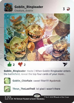 Goblin Ringleader (Rainbow Foil) (SLD-1616) - Secret Lair Drop Series Foil - Premium MTG Single from Wizards of the Coast - Just $0.55! Shop now at Game Crave Tournament Store