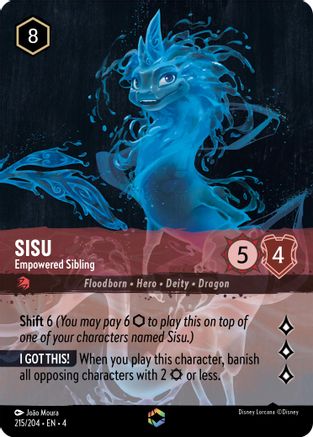 Sisu - Empowered Sibling (Enchanted) (215/204) - Ursulas Return Holofoil - Premium Lorcana Single from Ursula's Return - Just $94.54! Shop now at Game Crave Tournament Store