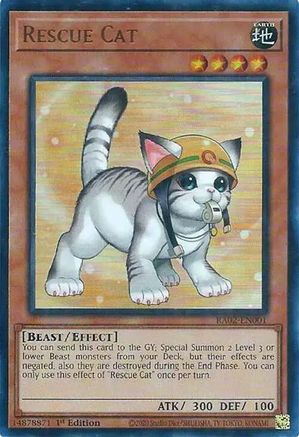 Rescue Cat (Alternate Art) (UR) (RA02-EN001) - 25th Anniversary Rarity Collection II 1st Edition - Premium Yugioh Single from Konami - Just $0.25! Shop now at Game Crave Tournament Store