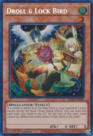 Droll & Lock Bird (Alternate Art) (Secret Rare) (RA02-EN006) - 25th Anniversary Rarity Collection II 1st Edition - Premium Yugioh Single from Konami - Just $1.84! Shop now at Game Crave Tournament Store