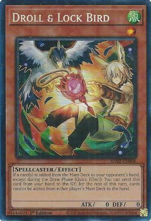 Droll & Lock Bird (Alternate Art) (PCR) (RA02-EN006) - 25th Anniversary Rarity Collection II 1st Edition - Premium Yugioh Single from Konami - Just $3.01! Shop now at Game Crave Tournament Store