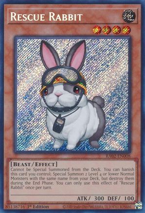 Rescue Rabbit (Secret Rare) (RA02-EN008) - 25th Anniversary Rarity Collection II 1st Edition - Premium Yugioh Single from Konami - Just $0.25! Shop now at Game Crave Tournament Store