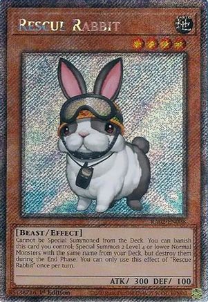Rescue Rabbit (Platinum Secret Rare) (RA02-EN008) - 25th Anniversary Rarity Collection II 1st Edition - Premium Yugioh Single from Konami - Just $0.46! Shop now at Game Crave Tournament Store