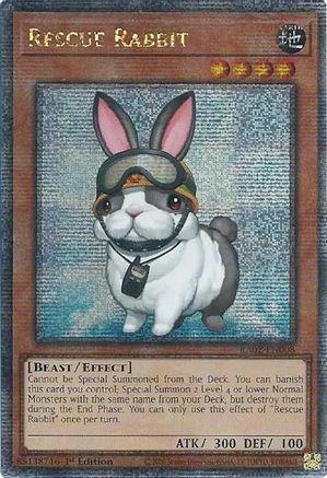 Rescue Rabbit (Quarter Century Secret Rare) (RA02-EN008) - 25th Anniversary Rarity Collection II 1st Edition - Premium Yugioh Single from Konami - Just $3.78! Shop now at Game Crave Tournament Store