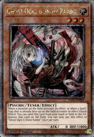 Ghost Ogre & Snow Rabbit (Alternate Art) (Quarter Century Secret Rare) (RA02-EN009) - 25th Anniversary Rarity Collection II 1st Edition - Premium Yugioh Single from Konami - Just $19.07! Shop now at Game Crave Tournament Store