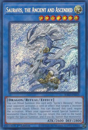 Sauravis, the Ancient and Ascended (Secret Rare) (RA02-EN019) - 25th Anniversary Rarity Collection II 1st Edition - Premium Yugioh Single from Konami - Just $0.26! Shop now at Game Crave Tournament Store