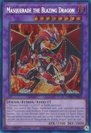 Masquerade the Blazing Dragon (Secret Rare) (RA02-EN022) - 25th Anniversary Rarity Collection II 1st Edition - Premium Yugioh Single from Konami - Just $0.25! Shop now at Game Crave Tournament Store