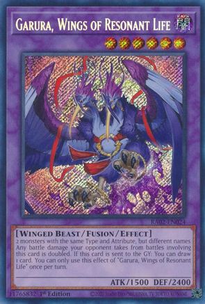 Garura, Wings of Resonant Life (Secret Rare) (RA02-EN024) - 25th Anniversary Rarity Collection II 1st Edition - Premium Yugioh Single from Konami - Just $0.82! Shop now at Game Crave Tournament Store
