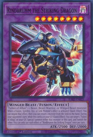 Rindbrumm the Striking Dragon (RA02-EN025) - 25th Anniversary Rarity Collection II 1st Edition - Premium Yugioh Single from Konami - Just $0.25! Shop now at Game Crave Tournament Store
