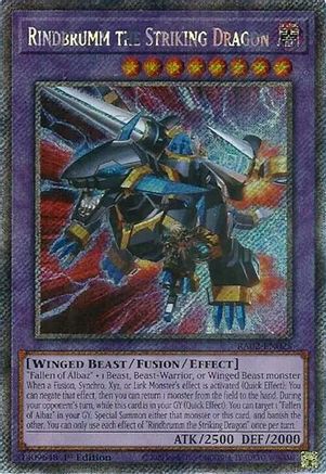 Rindbrumm the Striking Dragon (Platinum Secret Rare) (RA02-EN025) - 25th Anniversary Rarity Collection II 1st Edition - Premium Yugioh Single from Konami - Just $0.53! Shop now at Game Crave Tournament Store