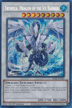 Trishula, Dragon of the Ice Barrier (Secret Rare) (RA02-EN026) - 25th Anniversary Rarity Collection II 1st Edition - Premium Yugioh Single from Konami - Just $0.30! Shop now at Game Crave Tournament Store