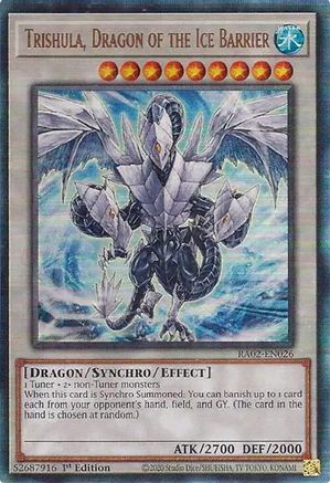 Trishula, Dragon of the Ice Barrier (PUR) (RA02-EN026) - 25th Anniversary Rarity Collection II 1st Edition - Premium Yugioh Single from Konami - Just $0.36! Shop now at Game Crave Tournament Store