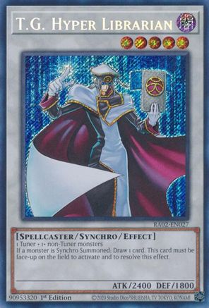 T.G. Hyper Librarian (Secret Rare) (RA02-EN027) - 25th Anniversary Rarity Collection II 1st Edition - Premium Yugioh Single from Konami - Just $0.25! Shop now at Game Crave Tournament Store