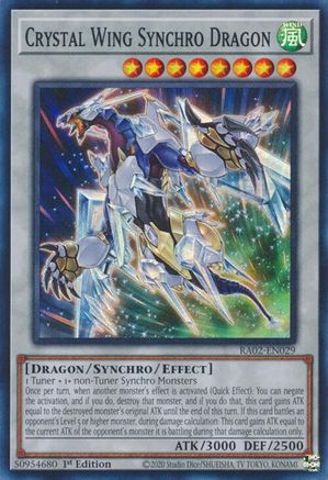 Crystal Wing Synchro Dragon (RA02-EN029) - 25th Anniversary Rarity Collection II 1st Edition - Premium Yugioh Single from Konami - Just $0.25! Shop now at Game Crave Tournament Store