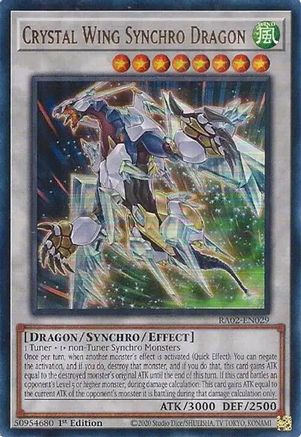 Crystal Wing Synchro Dragon (UR) (RA02-EN029) - 25th Anniversary Rarity Collection II 1st Edition - Premium Yugioh Single from Konami - Just $0.25! Shop now at Game Crave Tournament Store