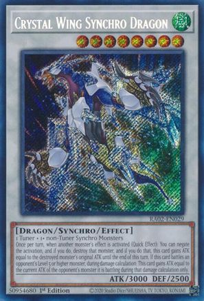 Crystal Wing Synchro Dragon (Secret Rare) (RA02-EN029) - 25th Anniversary Rarity Collection II 1st Edition - Premium Yugioh Single from Konami - Just $0.26! Shop now at Game Crave Tournament Store