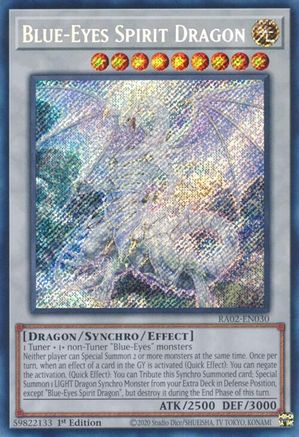Blue-Eyes Spirit Dragon (Secret Rare) (RA02-EN030) - 25th Anniversary Rarity Collection II 1st Edition - Premium Yugioh Single from Konami - Just $2.22! Shop now at Game Crave Tournament Store