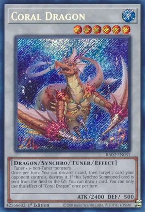 Coral Dragon (Secret Rare) (RA02-EN031) - 25th Anniversary Rarity Collection II 1st Edition - Premium Yugioh Single from Konami - Just $0.25! Shop now at Game Crave Tournament Store