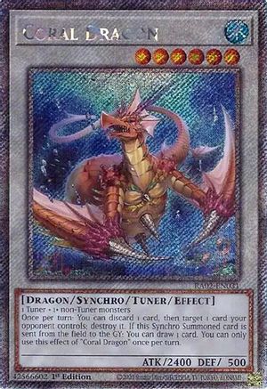 Coral Dragon (Platinum Secret Rare) (RA02-EN031) - 25th Anniversary Rarity Collection II 1st Edition - Premium Yugioh Single from Konami - Just $0.48! Shop now at Game Crave Tournament Store