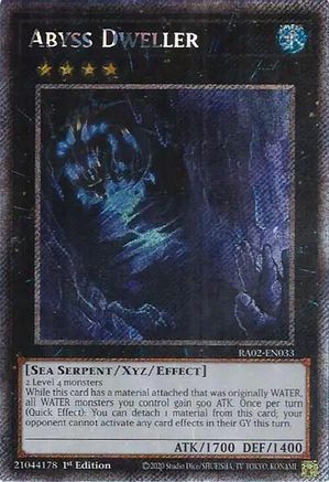 Abyss Dweller (Platinum Secret Rare) (RA02-EN033) - 25th Anniversary Rarity Collection II 1st Edition - Premium Yugioh Single from Konami - Just $1.42! Shop now at Game Crave Tournament Store