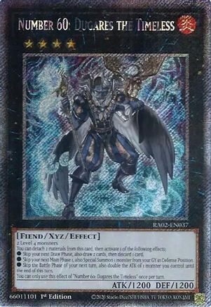 Number 60: Dugares the Timeless (Platinum Secret Rare) (RA02-EN037) - 25th Anniversary Rarity Collection II 1st Edition - Premium Yugioh Single from Konami - Just $1.06! Shop now at Game Crave Tournament Store