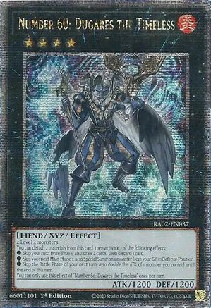 Number 60: Dugares the Timeless (Quarter Century Secret Rare) (RA02-EN037) - 25th Anniversary Rarity Collection II 1st Edition - Premium Yugioh Single from Konami - Just $6.50! Shop now at Game Crave Tournament Store