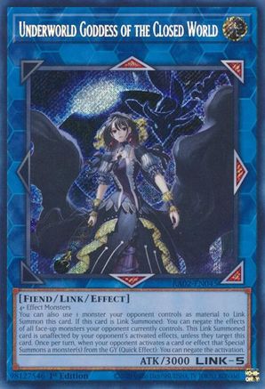 Underworld Goddess of the Closed World (Secret Rare) (RA02-EN045) - 25th Anniversary Rarity Collection II 1st Edition - Premium Yugioh Single from Konami - Just $0.46! Shop now at Game Crave Tournament Store