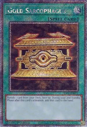 Gold Sarcophagus (Platinum Secret Rare) (RA02-EN052) - 25th Anniversary Rarity Collection II 1st Edition - Premium Yugioh Single from Konami - Just $2.29! Shop now at Game Crave Tournament Store