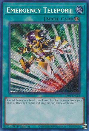 Emergency Teleport (Secret Rare) (RA02-EN053) - 25th Anniversary Rarity Collection II 1st Edition - Premium Yugioh Single from Konami - Just $0.45! Shop now at Game Crave Tournament Store
