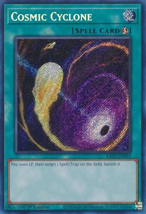Cosmic Cyclone (Secret Rare) (RA02-EN061) - 25th Anniversary Rarity Collection II 1st Edition - Premium Yugioh Single from Konami - Just $0.35! Shop now at Game Crave Tournament Store