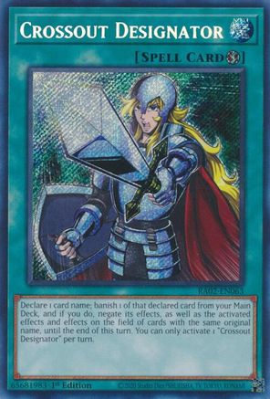 Crossout Designator (Secret Rare) (RA02-EN063) - 25th Anniversary Rarity Collection II 1st Edition - Premium Yugioh Single from Konami - Just $1.05! Shop now at Game Crave Tournament Store