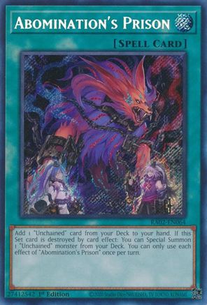 Abomination's Prison (Secret Rare) (RA02-EN064) - 25th Anniversary Rarity Collection II 1st Edition - Premium Yugioh Single from Konami - Just $0.25! Shop now at Game Crave Tournament Store