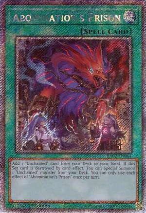 Abomination's Prison (Platinum Secret Rare) (RA02-EN064) - 25th Anniversary Rarity Collection II 1st Edition - Premium Yugioh Single from Konami - Just $0.41! Shop now at Game Crave Tournament Store