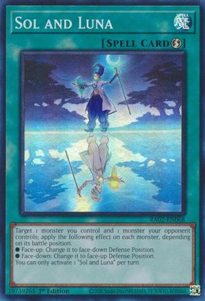 Sol and Luna (RA02-EN068) - 25th Anniversary Rarity Collection II 1st Edition - Premium Yugioh Single from Konami - Just $0.25! Shop now at Game Crave Tournament Store