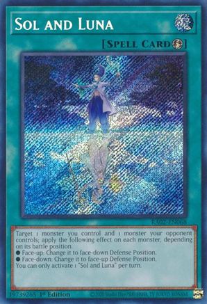 Sol and Luna (Secret Rare) (RA02-EN068) - 25th Anniversary Rarity Collection II 1st Edition - Premium Yugioh Single from Konami - Just $0.25! Shop now at Game Crave Tournament Store