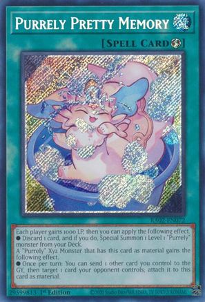 Purrely Pretty Memory (Secret Rare) (RA02-EN072) - 25th Anniversary Rarity Collection II 1st Edition - Premium Yugioh Single from Konami - Just $0.25! Shop now at Game Crave Tournament Store