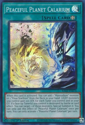 Peaceful Planet Calarium (RA02-EN074) - 25th Anniversary Rarity Collection II 1st Edition - Premium Yugioh Single from Konami - Just $0.25! Shop now at Game Crave Tournament Store