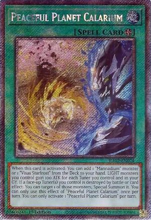 Peaceful Planet Calarium (Platinum Secret Rare) (RA02-EN074) - 25th Anniversary Rarity Collection II 1st Edition - Premium Yugioh Single from Konami - Just $0.30! Shop now at Game Crave Tournament Store