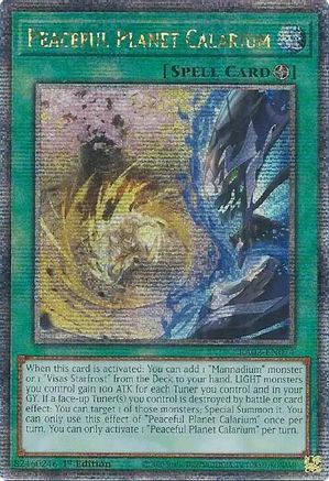 Peaceful Planet Calarium (Quarter Century Secret Rare) (RA02-EN074) - 25th Anniversary Rarity Collection II 1st Edition - Premium Yugioh Single from Konami - Just $1.66! Shop now at Game Crave Tournament Store