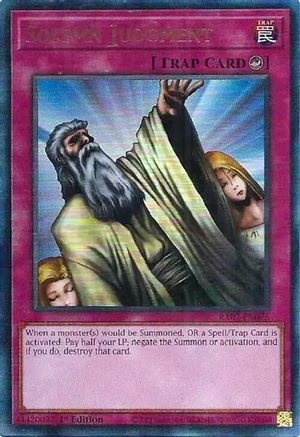 Solemn Judgment (PUR) (RA02-EN075) - 25th Anniversary Rarity Collection II 1st Edition - Premium Yugioh Single from Konami - Just $3.57! Shop now at Game Crave Tournament Store