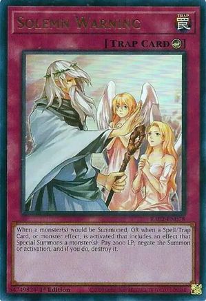Solemn Warning (UR) (RA02-EN078) - 25th Anniversary Rarity Collection II 1st Edition - Premium Yugioh Single from Konami - Just $0.25! Shop now at Game Crave Tournament Store