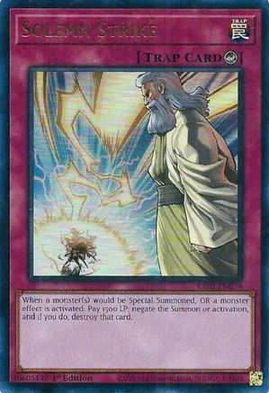 Solemn Strike (UR) (RA02-EN079) - 25th Anniversary Rarity Collection II 1st Edition - Premium Yugioh Single from Konami - Just $0.31! Shop now at Game Crave Tournament Store